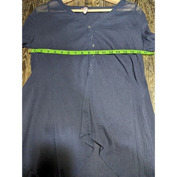 Calypso St Barth Navy Blue Cotton Tunic Blouse XS - Picture 5 of 6